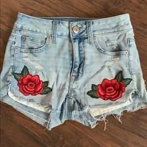 Denim shorts